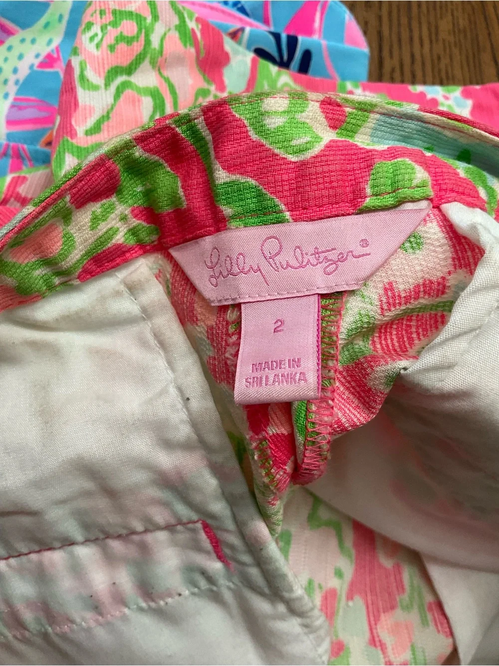 Lilly Pulitzer- Adie Southern Charm Pink & Lime Green Floral Shorts. Size 2
